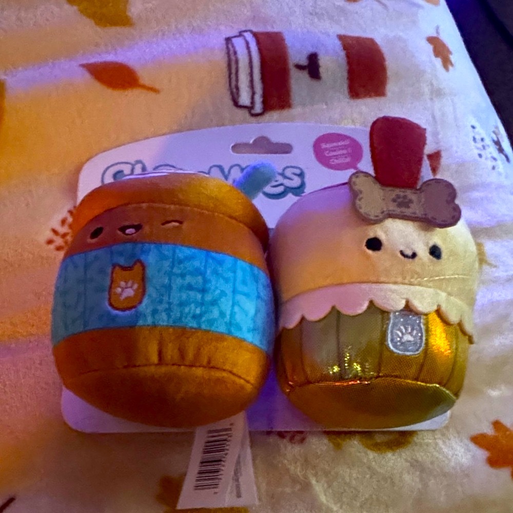 Squishmallows Blue and Gold Dog Toys